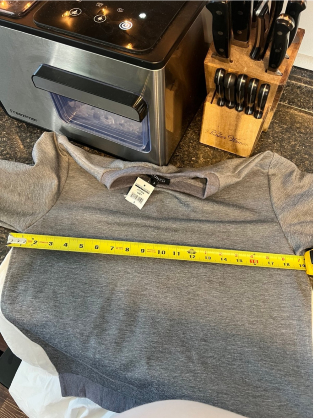 NWT Bloomingdale’s Women Gray Sweatshirt Dress Long Sleeve Crew Neck - Picture 7 of 10